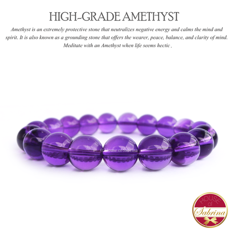 High-Grade Amethyst Gemstone Bracelet