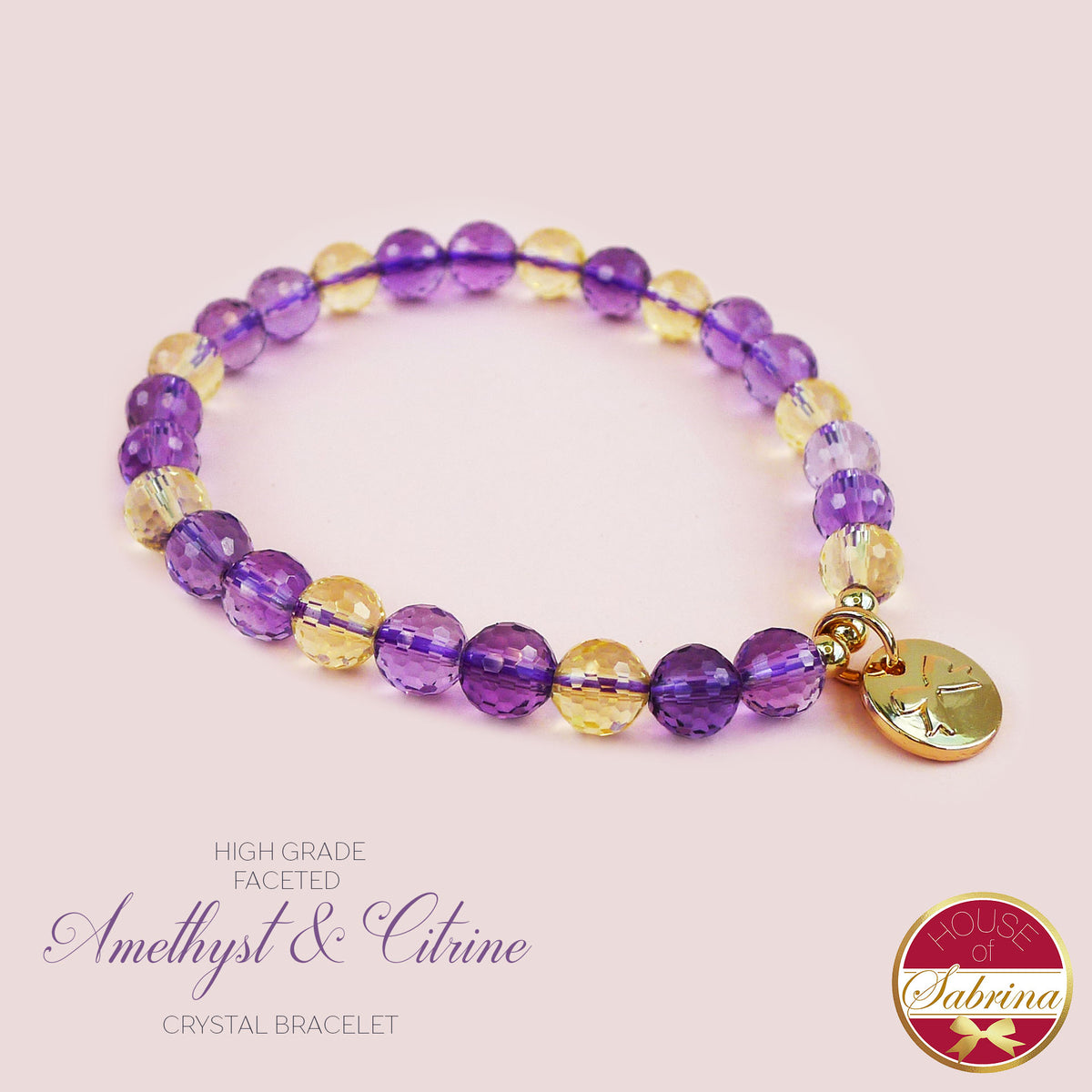 Amethyst and citrine deals bracelet