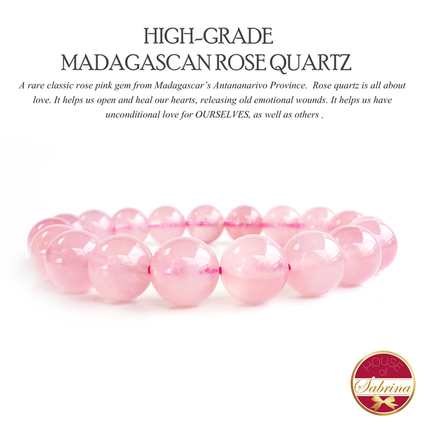 High-Grade Madagascan Rose Quartz (10mm)