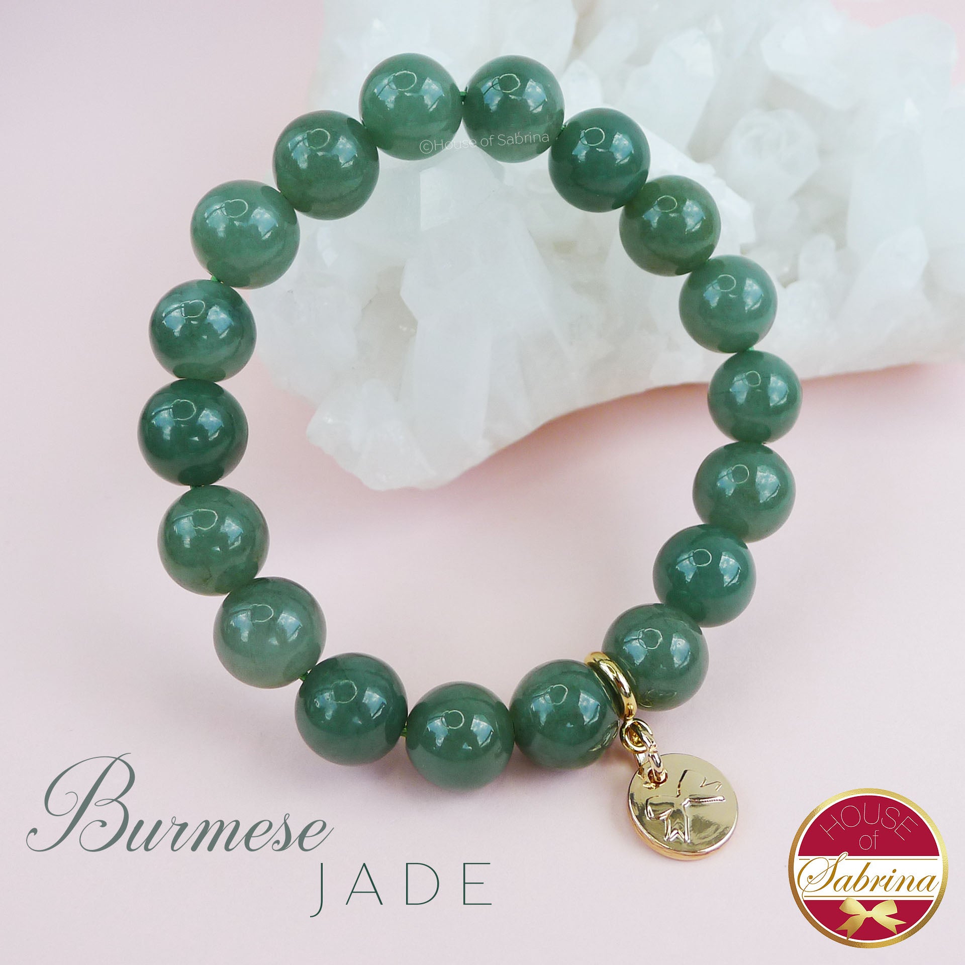 10.2mm Round Beaded Apple and Forest Green Authentic Burmese Grade A Jadeite  Jade Bracelet/goodluck/mojb0231 - Etsy