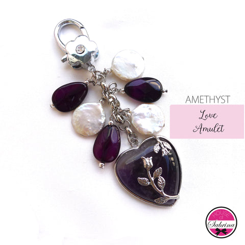 Amethyst Heart Love Amulet