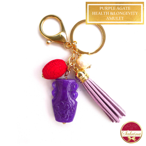 Purple Agate Health & Longevity Amulet