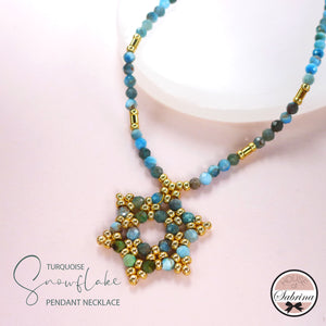 TURQUOISE SNOWFLAKE NECKLACE
