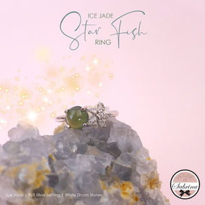 Starfish Ice Jade Ring