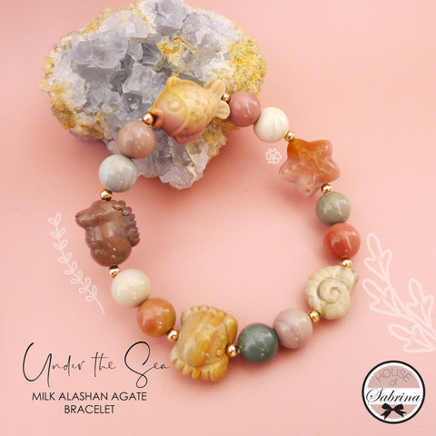 UNDER THE SEA ALASHAN AGATE LUCKY GEMSTONE COLLECTION